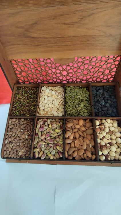 پک هشت مغز شاهانه کرمان ترمه و چوب